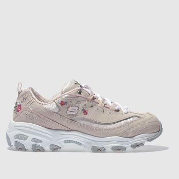 SKECHERS PALE PINK DLITES BRIGHT BLOSSOMS TRAINERS SKECHERS PALE PINK DLITES BRIGHT BLOSSOMS TRAINERS
