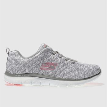 SKECHERS GREY FLEX APPEAL 2.0 REFLECTION TRAINERS SKECHERS GREY FLEX APPEAL 2.0 REFLECTION TRAINERS