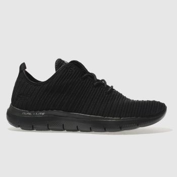 SKECHERS BLACK FLEX APPEAL 2.0 ESTATES TRAINERS SKECHERS BLACK FLEX APPEAL 2.0 ESTATES TRAINERS
