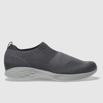SKECHERS DARK GREY YOU PURE TRAINERS SKECHERS DARK GREY YOU PURE TRAINERS