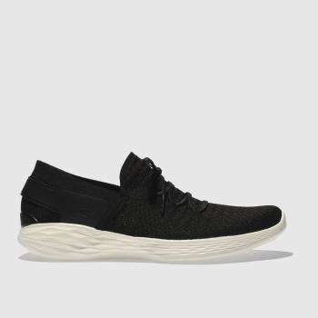 SKECHERS BLACK & WHITE YOU BEGINNING TRAINERS SKECHERS BLACK & WHITE YOU BEGINNING TRAINERS