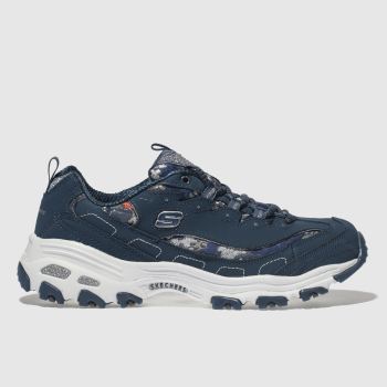 SKECHERS NAVY & WHITE DLITES TRAINERS SKECHERS NAVY & WHITE DLITES TRAINERS