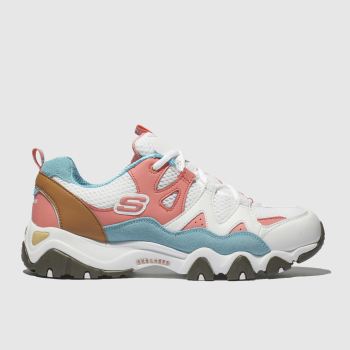 SKECHERS WHITE & PINK DLITES 2.0 ONE PIECE TRAINERS SKECHERS WHITE & PINK DLITES 2.0 ONE PIECE TRAINERS