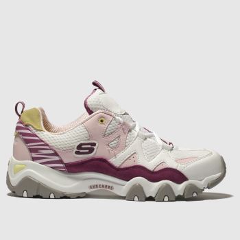 SKECHERS WHITE & PINK DLITES 2.0 X ONE PIECE TRAINERS SKECHERS WHITE & PINK DLITES 2.0 X ONE PIECE TRAINERS