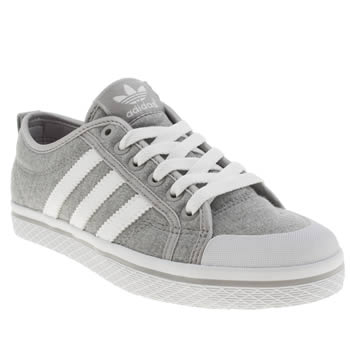 womens adidas grey honey low stripes trainers womens adidas grey honey low stripes trainers