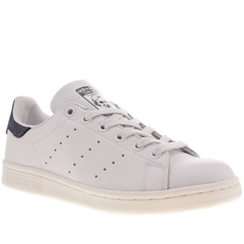 womens adidas white & navy stan smith trainers womens adidas white & navy stan smith trainers