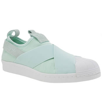 adidas superstar slip on women Green