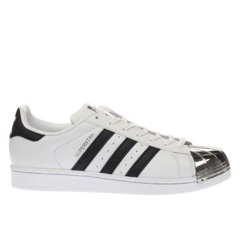 ADIDAS WHITE & SILVER SUPERSTAR 80S METAL TOE TRAINERS ADIDAS WHITE & SILVER SUPERSTAR 80S METAL TOE TRAINERS