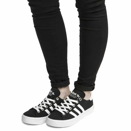 Adidas Originals Black And White Court Vantage Trainers Adidas Originals Black And White Court Vantage Trainers