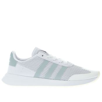 ADIDAS WHITE & GREEN FLB TRAINERS ADIDAS WHITE & GREEN FLB TRAINERS