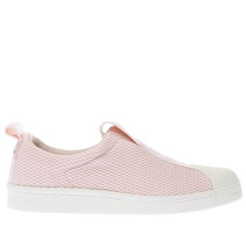 ADIDAS PALE PINK SUPERSTAR BW35 SLIP-ON TRAINERS ADIDAS PALE PINK SUPERSTAR BW35 SLIP-ON TRAINERS