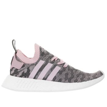 ADIDAS PINK & BLACK NMD_R2 PRIMEKNIT TRAINERS ADIDAS PINK & BLACK NMD_R2 PRIMEKNIT TRAINERS