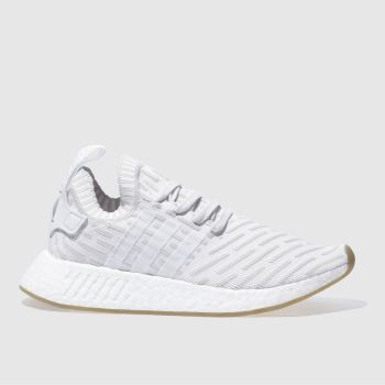 ADIDAS WHITE & GREY NMD_R2 PRIMEKNIT TRAINERS ADIDAS WHITE & GREY NMD_R2 PRIMEKNIT TRAINERS