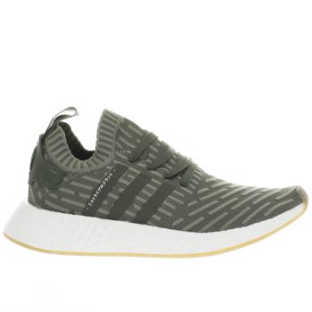 ADIDAS KHAKI NMD_R2 PRIMEKNIT TRAINERS ADIDAS KHAKI NMD_R2 PRIMEKNIT TRAINERS
