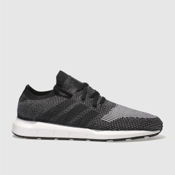 ADIDAS BLACK & WHITE SWIFT RUN PRIMEKNIT TRAINERS ADIDAS BLACK & WHITE SWIFT RUN PRIMEKNIT TRAINERS