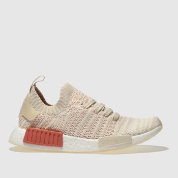 ADIDAS NATURAL NMD_R1 STLT PRIMEKNIT TRAINERS ADIDAS NATURAL NMD_R1 STLT PRIMEKNIT TRAINERS