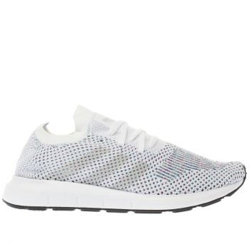 ADIDAS WHITE & PINK SWIFT RUN PRIMEKNIT TRAINERS ADIDAS WHITE & PINK SWIFT RUN PRIMEKNIT TRAINERS