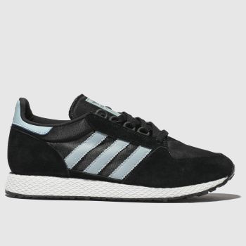 ADIDAS BLACK AND BLUE FOREST GROVE TRAINERS ADIDAS BLACK AND BLUE FOREST GROVE TRAINERS
