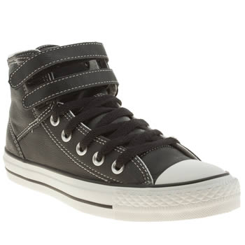womens converse black & white as 2 strap hi trainers womens converse black & white as 2 strap hi trainers