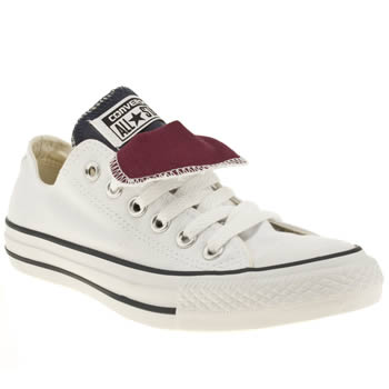 womens converse white as double tongue ox ii trainers womens converse white as double tongue ox ii trainers