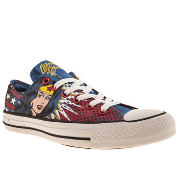 womens converse blue & yellow all star ox iii wonder woman trainers womens converse blue & yellow all star ox iii wonder woman trainers