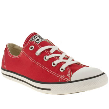 womens converse red dainty canvas trainers womens converse red dainty canvas trainers