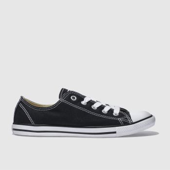 CONVERSE BLACK ALL STAR DAINTY CANVAS TRAINERS CONVERSE BLACK ALL STAR DAINTY CANVAS TRAINERS