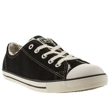 womens converse black & white all star dainty shearling ox trainers womens converse black & white all star dainty shearling ox trainers