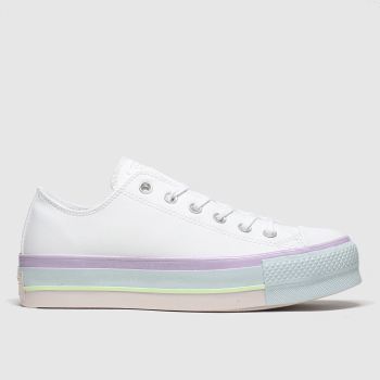 converse white & blue all star lift ox trainers converse white & blue all star lift ox trainers