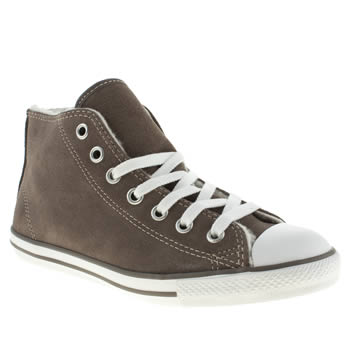 womens converse grey all star dainty mid shearling trainers womens converse grey all star dainty mid shearling trainers