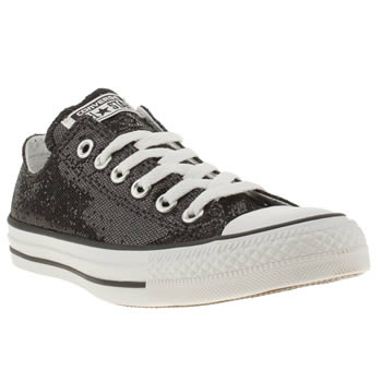 womens converse black all star ox v glitter trainers womens converse black all star ox v glitter trainers