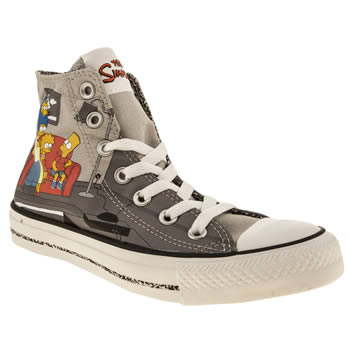 womens converse light grey all star simpsons couch hi trainers womens converse light grey all star simpsons couch hi trainers