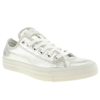 womens converse silver elevated glam ox trainers womens converse silver elevated glam ox trainers