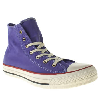 womens converse purple well worn hi trainers womens converse purple well worn hi trainers