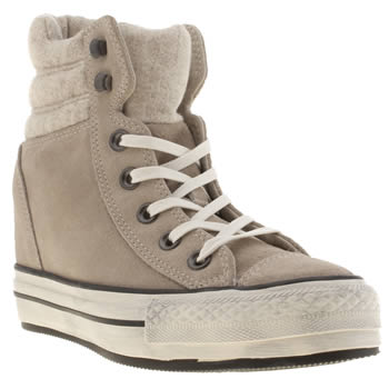 womens converse grey platform plus collar hi trainers womens converse grey platform plus collar hi trainers