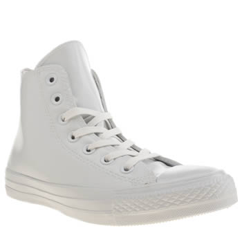 womens converse white all star rubber chuck hi trainers