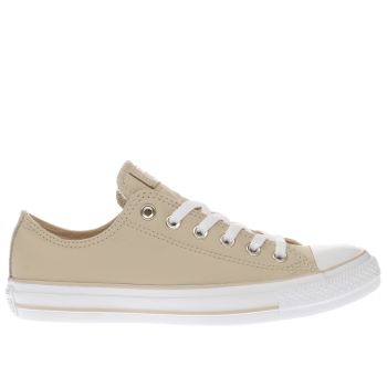 CONVERSE NATURAL ALL STAR LEATHER OX TRAINERS CONVERSE NATURAL ALL STAR LEATHER OX TRAINERS