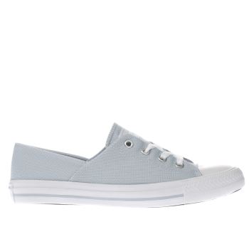 CONVERSE PALE BLUE CORAL MICRO DOT KNIT TRAINERS CONVERSE PALE BLUE CORAL MICRO DOT KNIT TRAINERS