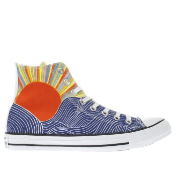CONVERSE BLUE & YELLOW ALL STAR MARA HOFFMAN HI TRAINERS CONVERSE BLUE & YELLOW ALL STAR MARA HOFFMAN HI TRAINERS