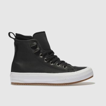 CONVERSE BLACK & WHITE ALL STAR WATERPROOF BOOT HI TRAINERS CONVERSE BLACK & WHITE ALL STAR WATERPROOF BOOT HI TRAINERS
