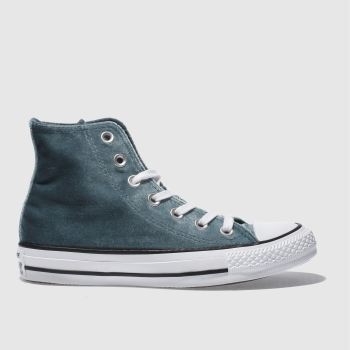 CONVERSE BLUE ALL STAR VELVET HI TRAINERS CONVERSE BLUE ALL STAR VELVET HI TRAINERS
