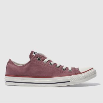 CONVERSE BURGUNDY ALL STAR PEACHED OX TRAINERS CONVERSE BURGUNDY ALL STAR PEACHED OX TRAINERS