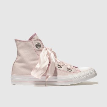 CONVERSE PALE PINK ALL STAR BIG EYELETS HI TRAINERS CONVERSE PALE PINK ALL STAR BIG EYELETS HI TRAINERS