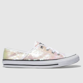 CONVERSE WHITE & PINK ALL STAR CORAL OX SEQUINS TRAINERS CONVERSE WHITE & PINK ALL STAR CORAL OX SEQUINS TRAINERS