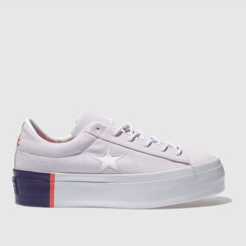 CONVERSE LILAC ONE STAR PLATFORM OX TRAINERS CONVERSE LILAC ONE STAR PLATFORM OX TRAINERS