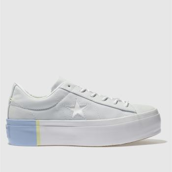 CONVERSE PALE BLUE ONE STAR PLATFORM OX TRAINERS CONVERSE PALE BLUE ONE STAR PLATFORM OX TRAINERS