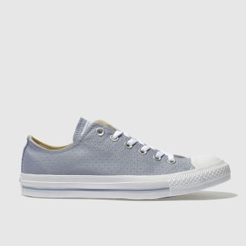 CONVERSE BLUE ALL STAR CHAMBRAY PERF OX TRAINERS CONVERSE BLUE ALL STAR CHAMBRAY PERF OX TRAINERS