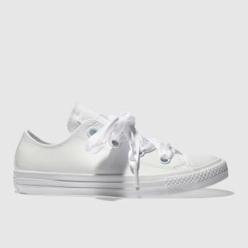 CONVERSE WHITE BIG EYELET PATENT OX TRAINERS CONVERSE WHITE BIG EYELET PATENT OX TRAINERS
