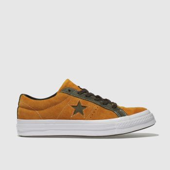 CONVERSE ORANGE ONE STAR OX SUEDE TRAINERS CONVERSE ORANGE ONE STAR OX SUEDE TRAINERS