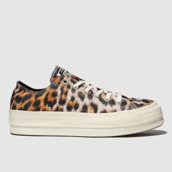 converse black & brown chuck taylor lift ox trainers converse black & brown chuck taylor lift ox trainers